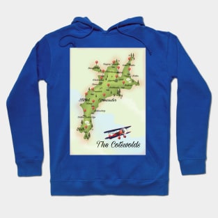 Map Of the Cotswolds England Hoodie